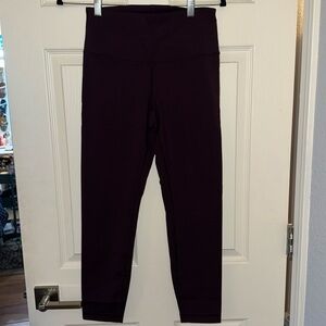 Lululemon dark eggplant 3/4 leggings